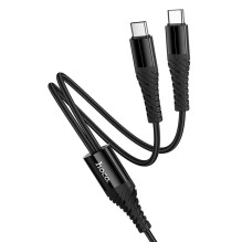 Laidas 2in1 USB C į USB C+C Hoco 1 m X123 juodas
