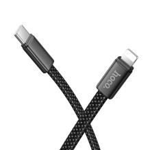 Plokščias kabelis USB C į USB C Hoco 3A 60W 1 m x 125 baltas