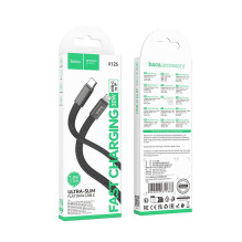 Flat Cable USB C to USB C Hoco 3A 60W 1 m X125 white