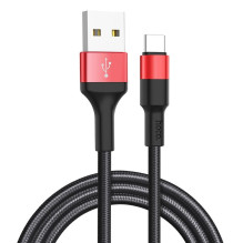 Cable USB A to USB C Hoco 2A 1 m X26 black red