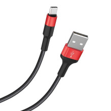 Cable USB A to USB C Hoco 2A 1 m X26 black red Cable USB A to USB C Hoco 2A 1 m X26 black red