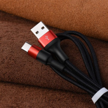Cable USB A to USB C Hoco 2A 1 m X26 black red Cable USB A to USB C Hoco 2A 1 m X26 black red