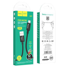 Cable USB A to Micro USB Hoco 2,4A 1 m X89 black Cable USB A to Micro USB Hoco 2,4A 1 m X89 black