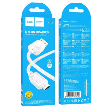 Cable USB A to Micro USB Hoco 2,4A 1 m X113 white