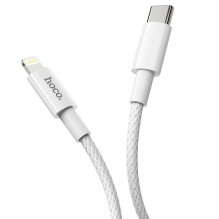 USB C - Lightning kabelis Hoco PD 3A 20W 1 m X56 baltas USB C - Lightning kabelis Hoco PD 3A 20W 1 m X56 baltas