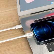 USB C - Lightning kabelis Hoco PD 3A 20W 1 m X56 baltas USB C - Lightning kabelis Hoco PD 3A 20W 1 m X56 baltas