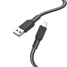 Laidas USB A - Lightning Hoco 2,4A 1 m X69 juodas baltas