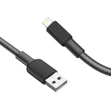 Cable USB A to Lightning Hoco 2,4A 1 m X69 black white