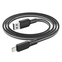Cable USB A to Lightning Hoco 2,4A 1 m X69 black white