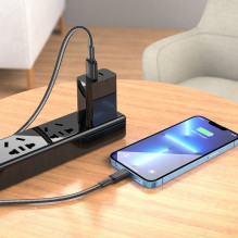 Laidas USB A - Lightning Hoco 2,4A 1 m X69 juodas baltas