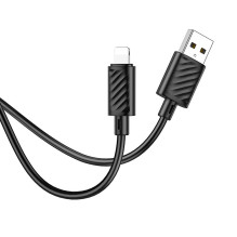 USB A tipo į „Lightning“ tipo laidas Hoco 2,4A, 1 m, X88, juodas