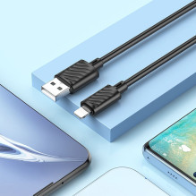 Cable USB A to Lightning Hoco 2,4A 1 m X88 black Cable USB A to Lightning Hoco 2,4A 1 m X88 black