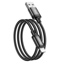 USB A tipo į „Lightning“ tipo laidas Hoco 2,4A, 1 m, X89, juodas