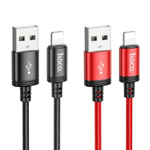 Cable USB A to Lightning Hoco 2,4A 1 m X89 black Cable USB A to Lightning Hoco 2,4A 1 m X89 black