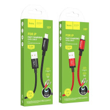 USB A tipo į „Lightning“ tipo laidas Hoco 2,4A, 1 m, X89, juodas