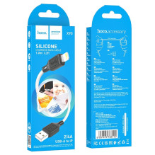 Cable USB A to Lightning Hoco 2,4A 1 m X90 white Cable USB A to Lightning Hoco 2,4A 1 m X90 white