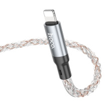 Cable USB A to Lightning Hoco 2,4A 1 m U112 gray Cable USB A to Lightning Hoco 2,4A 1 m U112 gray