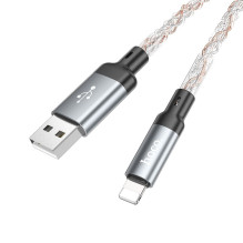 USB A tipo į „Lightning“ tipo maitinimas Hoco 2,4A, 1 m, U112, pilkas USB A tipo į „Lightning“ tipo maitinimas Hoco 2,4A, 1 m, U112, pilkas