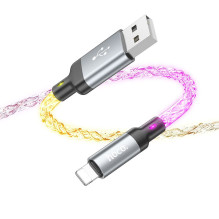 Cable USB A to Lightning Hoco 2,4A 1 m U112 gray Cable USB A to Lightning Hoco 2,4A 1 m U112 gray