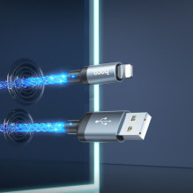 Cable USB A to Lightning Hoco 2,4A 1 m U112 gray Cable USB A to Lightning Hoco 2,4A 1 m U112 gray
