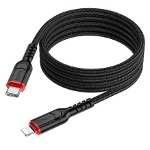 Cable USB C to Lightning Hoco PD 3A 20W 1 m X59 black