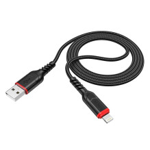 USB A tipo į „Lightning“ tipo laidas Hoco 2,4A, 3 m, X59, juodas