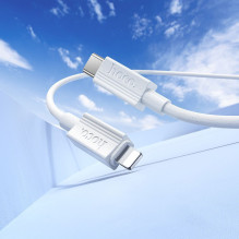 Cable USB C to Lightning Hoco PD 27W 1 m X107 white Cable USB C to Lightning Hoco PD 27W 1 m X107 white