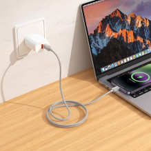 Cable USB C to Lightning Hoco PD 27W 1 m X107 gray Cable USB C to Lightning Hoco PD 27W 1 m X107 gray