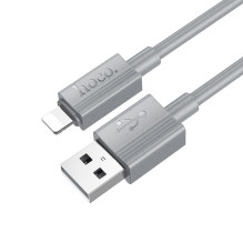 USB A tipo į „Lightning“ tipo laidas Hoco 2,4A, 1 m, X107, pilkas