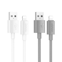 Cable USB A to Lightning Hoco 2,4A 1 m X107 gray Cable USB A to Lightning Hoco 2,4A 1 m X107 gray