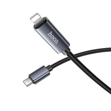 USB C į Lightning kabelis Hoco PD 27W su ekranu 1 m X112 juodas