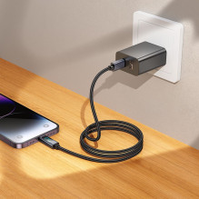 USB C į Lightning kabelis Hoco PD 27W su ekranu 1 m X112 juodas