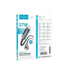 USB C į Lightning kabelis Hoco PD 27W su ekranu 1 m X112 juodas