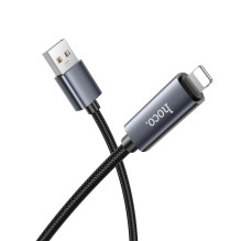 Cable USB A to Lightning Hoco 2,4A with display 1 m X112 black Cable USB A to Lightning Hoco 2,4A with display 1 m X112 black
