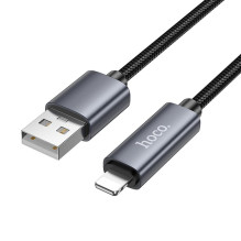 Cable USB A to Lightning Hoco 2,4A with display 1 m X112 black Cable USB A to Lightning Hoco 2,4A with display 1 m X112 black