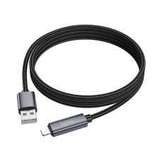 Cable USB A to Lightning Hoco 2,4A with display 1 m X112 black Cable USB A to Lightning Hoco 2,4A with display 1 m X112 black