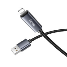 Cable USB A to Lightning Hoco 2,4A with display 1 m X112 black Cable USB A to Lightning Hoco 2,4A with display 1 m X112 black