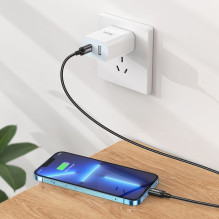 USB C - Lightning kabelis Hoco PD 27W 2 m X89 juodas USB C - Lightning kabelis Hoco PD 27W 2 m X89 juodas