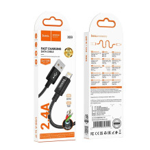 Cable USB A to Lightning Hoco 2,4A 2 m X89 black