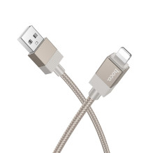 USB A tipo į „Lightning“ tipo maitinimas Hoco 2,4A, 1 m, X110, auksinis