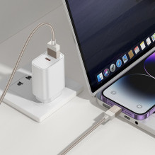 USB A tipo į „Lightning“ tipo maitinimas Hoco 2,4A, 1 m, X110, auksinis