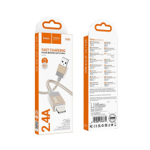 Cable USB A to Lightning Hoco 2,4A 1 m X110 gold