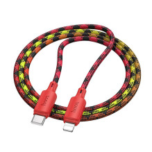 USB C - Lightning kabelis Hoco PD 27W 1 m X116 gradientinis raudonas