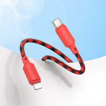 USB C - Lightning kabelis Hoco PD 27W 1 m X116 gradientinis raudonas