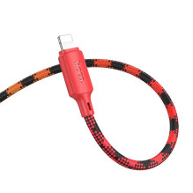 Cable USB A to Lightning Hoco 2,4A 1 m X116 gradient red
