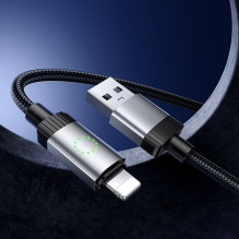 Cable USB A to Lightning Hoco 2,4A 1 m X117 black Cable USB A to Lightning Hoco 2,4A 1 m X117 black