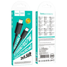 USB C - Lightning kabelis Hoco PD 27W 2 m X88 juodas