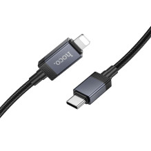 Cable USB C to Lightning Hoco PD 27W with display 1 m X118 black