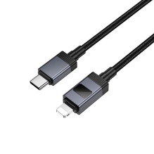 Cable USB C to Lightning Hoco PD 27W with display 1 m X118 black