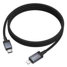 USB C - Lightning kabelis Hoco PD 27W su ekranu 1 m X118 juodas